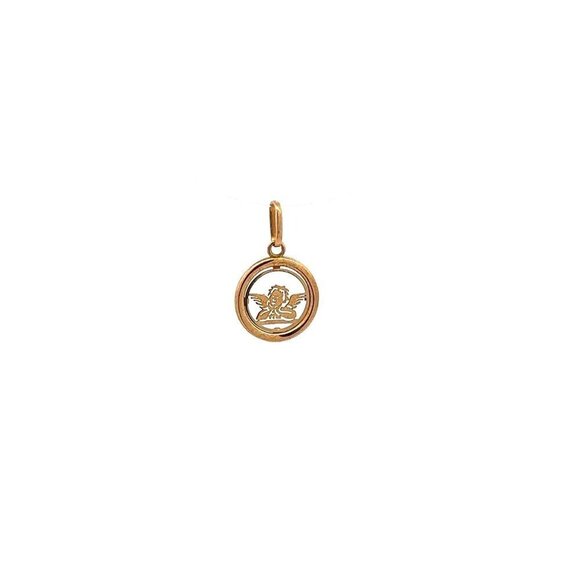 18K Gold Pendant Charm Angel Tiny 0.92 grams